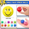 100 Pcs Mini Smile Face Stress Balls Bulk 1.57 Inch Colored Soft Small Foam Funny Stress Relief Balls for Teens Adults Finger Exercise Christmas Reward Party Bag Gift view 3
