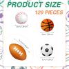 120 Pieces Sports Stress Balls Mini Foam Soccer Ball, Basketball, Football, Baseball Stress Toys for Anxiety Relief Sports Themed Birthday Party Supplies Game Stocking Stuffers view 2