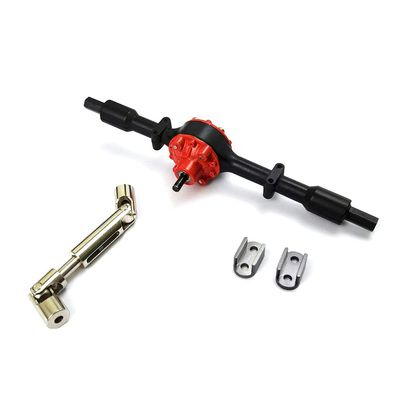 BAIJAC Metal Rear Bridge Axle with Shock Absorber Leaf Springs Suspension for WPL D12 B16 B36 B14 B24 RC Car Parts (Color : Set D Black)