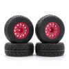 4PCS 110MM Tyre Wheels Short Course Truck Tires for 12MM 14MM 17MM ARRMA Traxxas HSP Tamiya HPI Off-Road Vehicle Short Truck (Color : Purple) view 3