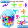 100pcs Suction Bath Toys for Baby Kids, Bath Toy Silicone Construction Building Blocks Montessori Sensory Toy for 3 4 5 6 7 8 Years Old Toddlers Boys Girls with Egg Storage view 4