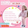Rakki Dolli Doll Clothes 3 Pc. Set Pink Grey Plaid Hooded Thick Coat Suit Checkerboard Jacket with Long Sleeve, Warm Doll Outfit Hoodie Snowsuit Fits for 18" Dolls (Doll & Shoes not Included) view 4