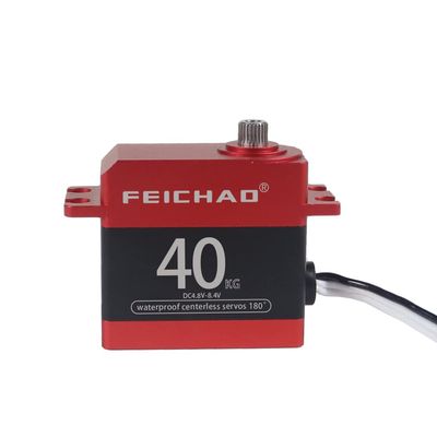 FEICHAO Waterproof 40KG Digital Servo Metal Gears Underwater Steering Gear High Torque Hollow Cup for 1/10 1/18 RC Car Boat (180 Degree)