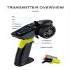 havcybin Turbo Racing 91803G-VT RC 2.4GHz 3CH Radio Transmitter Remote Controller with 4CH Receiver for RC Car Boat (91803G-VT) view 2