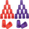 yeesport Sport Stacking Cups, 24pcs Sports Stacking Cups Sport Training Game for Challenge Competition Travel Party Gift for Kids and Adults (Purple & Red) view 1