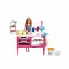 Barbie It Takes Two Baking Set with Malibu Doll and 18 Accessories Including Modelling Dough 3 Colours and Moulds, Children's Toy, from 3 Years, HJY19 view 4
