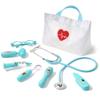 Phobby Kids Doctor Kit, 8 Pieces Toddlers Doctor Playset with Medical Storage Bag & Real Stethoscope, Pretend Play Doctor Toys Birthday Gift for Boys Girls Aged 3 4 5 6 (Blue) view 1