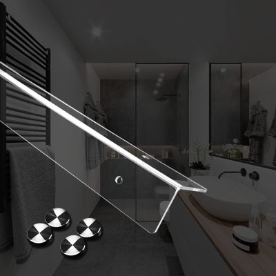 ERRULAN Clear Acrylic Corner Guards, Garage Wall Protector Sheet with Screw, Wall Edge Trim Peel and Stick Waterproof for Hotel Dining Room Bathroom (Color : WxL, Size : 5x150cm/1.97x59 in)