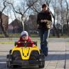 Costzon 12V Racer Go Kart with Remote Control, Electric Kids Ride-on Toy with Spring Suspension, Music, LED Lights, USB Port, 1.2-3.1 MPH, Battery Powered Racing Go Kart for 3-7 Years Old (Yellow) view 1