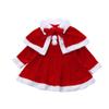 AnFeng Toddler Kids Baby Girls Christmas Clothes Costume Party Dresses+Shawl+Hat Outfit Baby Girls' Clothing (Red, 100) view 3