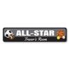 All-Star Sign, Kid Name Room Sign, Custom Sports Lover Game Fanatic Child Athlete Bedroom Aluminum Decor - 3 x 13 view 1