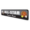 All-Star Sign, Kid Name Room Sign, Custom Sports Lover Game Fanatic Child Athlete Bedroom Aluminum Decor - 3 x 13 view 4