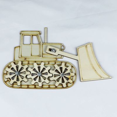 EDUBUSYIU Montessori Busy Board Parts, Toddler Busy Board, Wooden Activity Parts Beads Rotating Swirls Busy Board Details Beads Busy Board Accessories (Excavating Machinery)