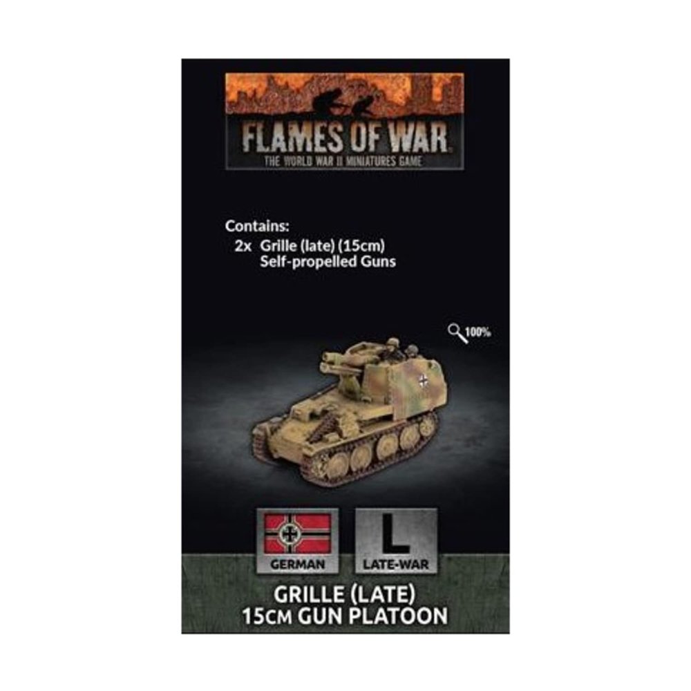Battlefront Miniatures Flames of War WW2: German - Grille (Late) 15cm Gun Platoon