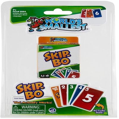World's Smallest Skip-Bo, Super Fun for Outdoors, Travel & Family Game Night