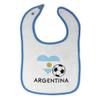 Toddler & Baby Bibs Burp Cloths Heart Flag Soccer Ball Argentinian Soccer Argentina Football Cotton Baby Items for Baby Girl & Boy White Blue Design Only view 1
