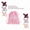 Sweet Child Pacifiers 0-18 Months, Set of 6 Ultra-Light Silicone Binkies with Collapsible Handle & 3 Air Holes for Added Safety, Best Newborn Pacifiers for Baby Boys Or Girls view 2