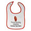 Custom Toddler & Baby Bibs Burp Cloths Football Future Fantasy Football Champion Cotton Baby Items for Baby Girl & Boy White Orange Custom Text Here view 1