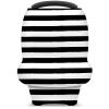 Baby Car Seat Stroller Covers Black and White Stripes Nursing Cover Breastfeeding Scarf Soft Breathable Stretchy Coverage Carseat Canopy Cover for Boys and Girls Soft Breathable Multi Use view 2