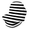 Baby Car Seat Stroller Covers Black and White Stripes Nursing Cover Breastfeeding Scarf Soft Breathable Stretchy Coverage Carseat Canopy Cover for Boys and Girls Soft Breathable Multi Use view 3