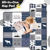 Personalized Woodland Deer Bear Nap Mat Set with Name, Bear Sleeping Bags for Boys, Customized Arrow Toddler Bed Mattress for Kids, Slumber Bags for Preschool, Daycare or Kindergarten, Sleep Sack view 3