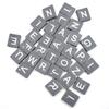 2Packs Grey Natural Wood Chips for DIY Alphabet Puzzle Letter Blocks for Intellectual Development and Early Education for Crafts and Decorative Projects view 1