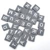 2Packs Grey Natural Wood Chips for DIY Alphabet Puzzle Letter Blocks for Intellectual Development and Early Education for Crafts and Decorative Projects view 2