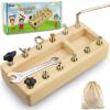 Inslat Montessori Screwdriver Board Set, Wooden Montessori Toy Tool for 3 4 5 Year Old Kids, Educational Screw Board Sensory Learning Toys STEM Fine Motor Skills Toys view 1