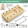 Inslat Montessori Screwdriver Board Set, Wooden Montessori Toy Tool for 3 4 5 Year Old Kids, Educational Screw Board Sensory Learning Toys STEM Fine Motor Skills Toys view 2