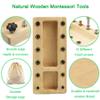Inslat Montessori Screwdriver Board Set, Wooden Montessori Toy Tool for 3 4 5 Year Old Kids, Educational Screw Board Sensory Learning Toys STEM Fine Motor Skills Toys view 3