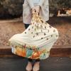 Baby Car Seat Covers Thanksgiving Fall Pumpkin Maple Leaves Linen Texture Nursing Covers Breastfeeding Scarf Soft Stretchy Carseat Canopy Cover Shopping Cart Cover Stroller Covers for Baby Girls Boys view 2
