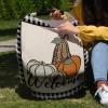 Baby Car Seat Covers Welcome Fall Pumpkin Farmhouse Black Buffalo Plaid Nursing Covers Breastfeeding Scarf Soft Stretchy Carseat Canopy Cover Shopping Cart Cover Stroller Covers for Baby Girls Boys view 4
