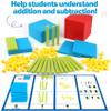 Torlam 131 PCS Base Ten Blocks - Place Value Blocks, Plastic Base 10 Math Manipulatives for 1st Grade, Addition and Subtraction Games Math Counters and Cubes for Kids view 3