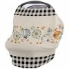 Baby Car Seat Covers Thanksgiving Fall Pumpkin Maple Leaves Black Buffalo Plaid Nursing Covers Breastfeeding Scarf Stretchy Carseat Canopy Cover Shopping Cart Cover Stroller Covers for Baby Girls Boys view 1