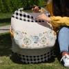 Baby Car Seat Covers Thanksgiving Fall Pumpkin Maple Leaves Black Buffalo Plaid Nursing Covers Breastfeeding Scarf Stretchy Carseat Canopy Cover Shopping Cart Cover Stroller Covers for Baby Girls Boys view 4