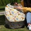 Baby Car Seat Covers Cute Cartoon Aanimals Tiger Lion Elephant Bear Penguin Nursing Covers Breastfeeding Scarf Stretchy Carseat Canopy Cover Shopping Cart Cover Stroller Covers for Baby Girls Boys view 4