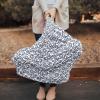 Baby Car Seat Covers Boho Farmhouse Flower Vine Floral Blue Nursing Covers Breastfeeding Scarf Soft Stretchy Carseat Canopy Cover Shopping Cart Cover Stroller Covers for Baby Girls Boys view 2