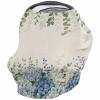 Baby Car Seat Covers Farmhouse Eucalyptus Blue Hydrangea Plants Linen Nursing Covers Breastfeeding Scarf Soft Stretchy Carseat Canopy Cover Shopping Cart Cover Stroller Covers for Baby Girls Boys view 1