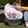 Baby Car Seat Covers Farmhouse Flower Floral Lavender Vase Pink Plaid Nursing Covers Breastfeeding Scarf Soft Stretchy Carseat Canopy Cover Shopping Cart Cover Stroller Covers for Baby Girls Boys view 4