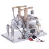 GENYUU External Combustion Engine Model, Balanced Two Cylinder Hot Air Stirling Engine Motor Model, Physics Science Experiment Toy Kits for Adults and Teenagers view 2