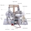 GENYUU External Combustion Engine Model, Balanced Two Cylinder Hot Air Stirling Engine Motor Model, Physics Science Experiment Toy Kits for Adults and Teenagers view 4