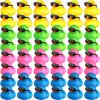 Chivao 48 Pcs Mini Rubber Ducks with Sunglasses in Bulk Small Duck Gift Bathtub Toys for Holiday Cruise Birthday Party Favor(Mixed Color) view 1