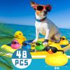 Chivao 48 Pcs Mini Rubber Ducks with Sunglasses in Bulk Small Duck Gift Bathtub Toys for Holiday Cruise Birthday Party Favor(Mixed Color) view 2