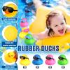 Chivao 48 Pcs Mini Rubber Ducks with Sunglasses in Bulk Small Duck Gift Bathtub Toys for Holiday Cruise Birthday Party Favor(Mixed Color) view 3