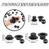 HUIANER Mini Black Top Hats 30PCS Miniature Top Hat Plastic Mini Doll Hats for Dollhouse Art Crafts DIY Supplies view 2