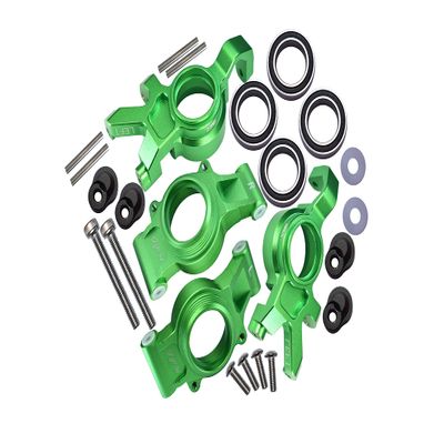 GPM 24Pc Set Upgrades Aluminum Front & Rear Oversized Knuckle Arm for 1/5 X-MAXX 6S Monster Truck & 1/5 X-MAXX 8S Monster Truck RC Cars (Green)