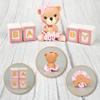Bear Cake Toppers Mini Bear Cake Decorations Pink Letter Cake Toppers Gold Pink White Pearl Ball for Bear Theme Supplies (Pink Baby) view 3