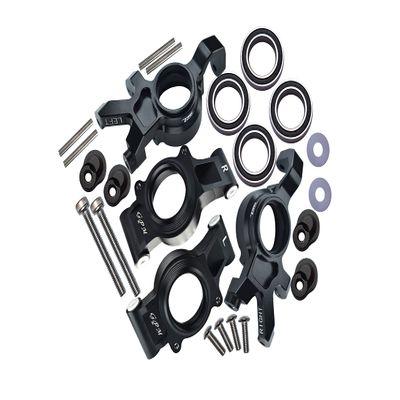 GPM 24Pc Set Upgrades Aluminum Front & Rear Oversized Knuckle Arm for 1/5 X-MAXX 6S Monster Truck & 1/5 X-MAXX 8S Monster Truck RC Cars (Black)