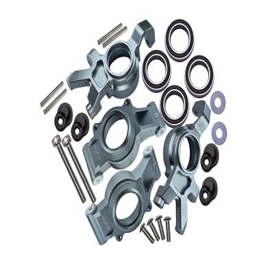 GPM 24Pc Set Upgrades Aluminum Front & Rear Oversized Knuckle Arm for 1/5 X-MAXX 6S Monster Truck & 1/5 X-MAXX 8S Monster Truck RC Cars (Gray)