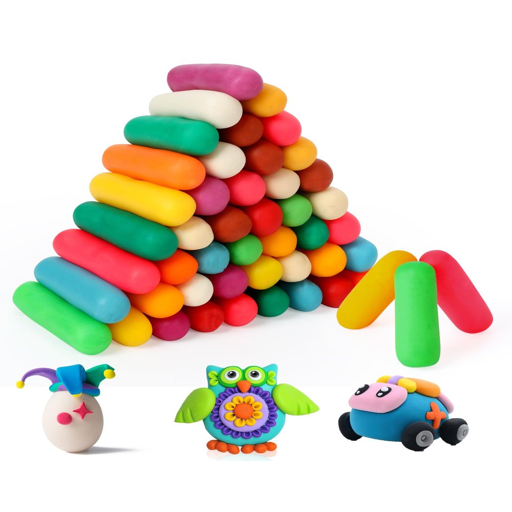 PHILODOGS Playdough Set with a Large Storage Box for Kids - Non-Toxic Modeling Clay - 48pcs
